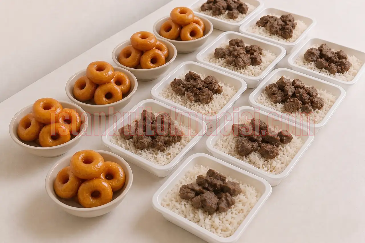 Mevlüt pilavı, kavurmalı pilav, istanbul pilavcı, hayır pilav dağıtımı
